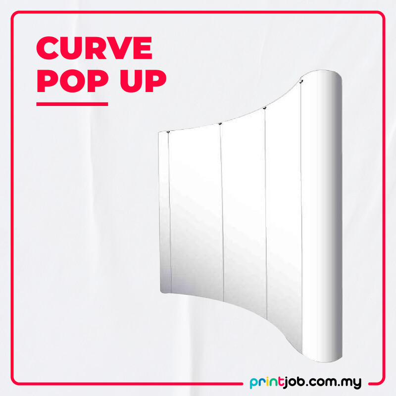 Vinyl Sticker + Curve Pop Up Display